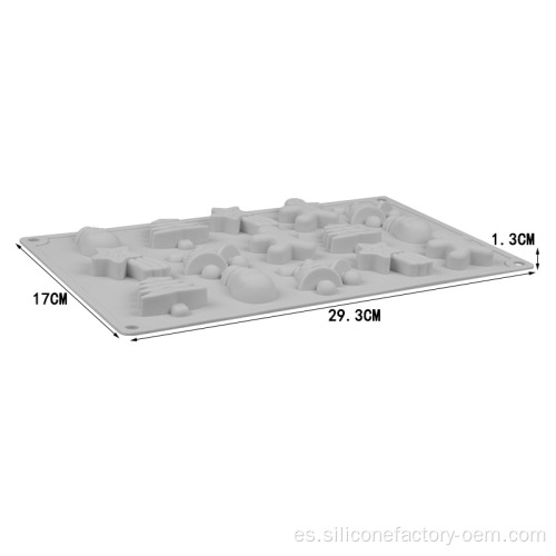 Moldes de fondant de Navidad en 3d dulces de silicona